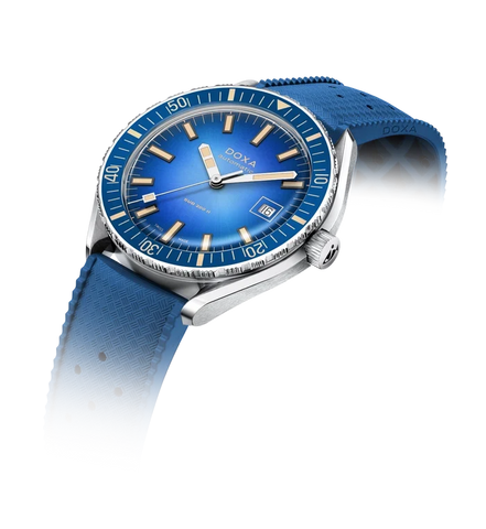 Doxa Sub 200 II Caribbean Blue Rubber Strap  Watch