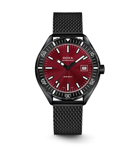 Doxa Sub 200 II Redcoral DLC-Coated Stainless Steel Watch