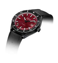 Doxa Sub 200 II Redcoral Rubber Strap Black Watch