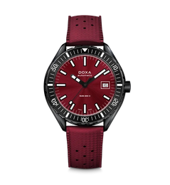 Doxa Sub 200 II Redcoral Rubber Strap Red Watch