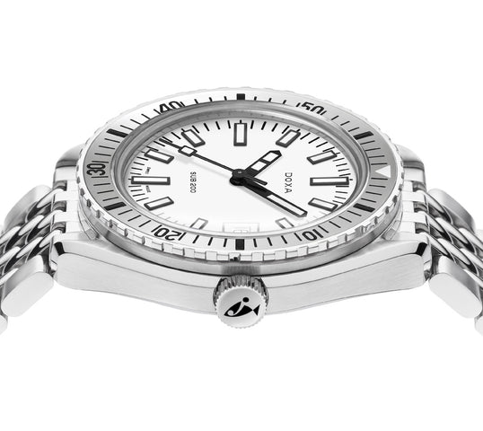 Doxa Sub 200 Whitepearl Stainless Steel Bracelet Watch
