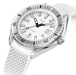 Doxa Sub 200 Whitepearl White Rubber Watch