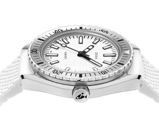 Doxa Sub 200 Whitepearl White Rubber Watch