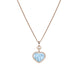 Chopard Happy Hearts 18ct Rose Gold 0.24ct Diamond Blue Mother Of Pearl Necklace
