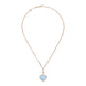 Chopard Happy Hearts 18ct Rose Gold 0.24ct Diamond Blue Mother Of Pearl Necklace