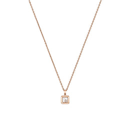 Chopard Happy Diamonds 18ct Rose Gold 0.05ct Diamond Necklace