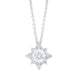 18ct White Gold .31 Diamond .19 Round Star Diamond Cluster Pendant & Chain