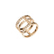 Chopard Ice Cube 18ct Rose Gold Diamond Triple Ring 827007-5007