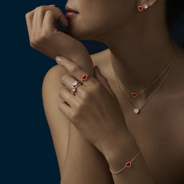 Chopard My Happy Hearts 18ct Rose Gold Carnelian Ring