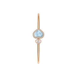 Chopard Happy Hearts 18ct Rose Gold 0.19ct Diamond Blue Mother of Pearl Bangle