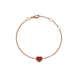 Chopard My Happy Hearts 18ct Rose Gold Carnelian Bracelet