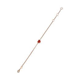 Chopard My Happy Hearts 18ct Rose Gold Carnelian Bracelet