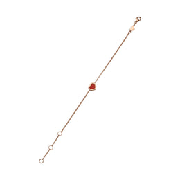 Chopard My Happy Hearts 18ct Rose Gold Carnelian Bracelet