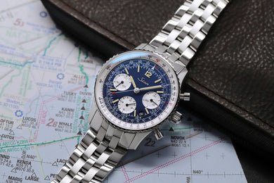 Sinn 903 St BE II Navigation Chronograph Fine Link Bracelet Watch