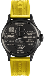 U-Boat Darkmoon 44 Black Yellow Curve PVD Watch D