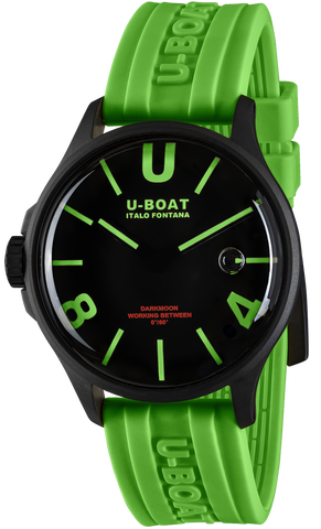 U-Boat Watch Darkmoon 44 Black Green Curve PVD 9534/A