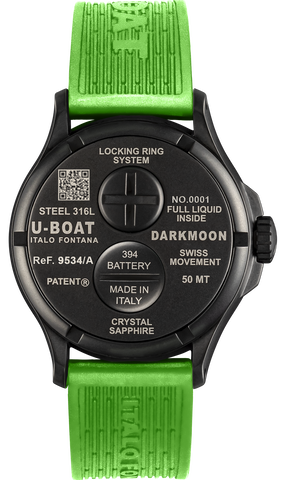 U-Boat Watch Darkmoon 44 Black Green Curve PVD