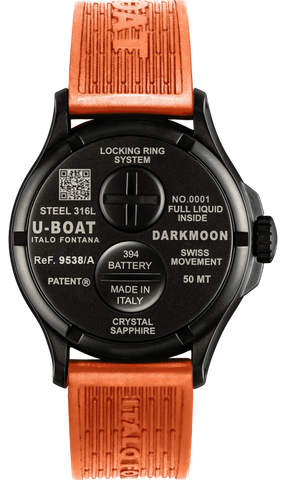 U-Boat Watch Darkmoon 44 Black Orange Curve PVD