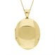 9ct Yellow Gold Oval Locket Pendant Necklace D P230.