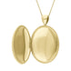 9ct Yellow Gold Oval Locket Pendant Necklace D