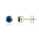 9ct Yellow Gold Sapphire 5mm Round Claw Set Stud Earrings