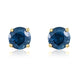9ct Yellow Gold Sapphire 5mm Round Claw Set Stud Earrings. 33-21-064.