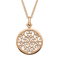 9ct Rose Gold Bauxite Flore Filigree Necklace P2339C