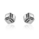 9ct White Gold Looped Knot Stud Earrings. 10-06-135
