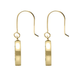 9ct Yellow Gold Amber Round Large Tree of Life Leaves Drop Earrings, E2427.