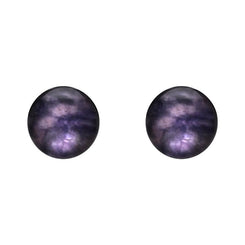 9ct Yellow Gold Blue John 8mm Ball Stud Earrings, E1345