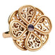 9ct Yellow Gold Blue John Flore Eight Petal Flower Ring R808