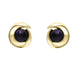 00121292 9ct Yellow Gold Blue John Spiral Stud Earrings, E1913.