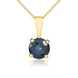 9ct Yellow Gold Sapphire 5mm Round Claw Set Pendant 62-55-008.