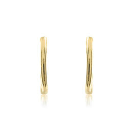 9ct Yellow Gold Small Sleeper Hoop Earrings. 10-05-340.