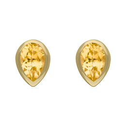 9ct-yellow-gold-sterling-silver-citrine-stepping-stones-pear-stud-earrings-e1294