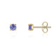 9ct Yellow Gold Tanzanite 3mm Round Claw Set Stud Earrings 33-24-067_2