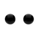 Yellow Gold Whitby Jet 8mm Ball Stud Earrings