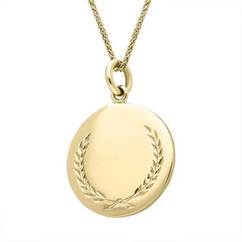 9ct Yellow Gold Wreath Round Necklace