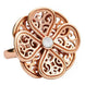 9ct Rose Gold Bauxite Flore Eight Petal Flower Ring R808