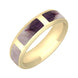 00133131 C W Sellors 9ct Yellow Gold Blue John 6mm Wedding Band Ring, R586.