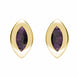 9ct Yellow Gold Blue John Framed Marquise Stud Earrings E561