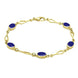 9ct Yellow Gold Lapis Lazuli Oval Spoon Bracelet. B231.