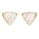9ct Yellow Gold Mother of Pearl Large Curved Triangle Stud Earrings E209