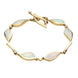 9ct Yellow Gold Opal 6 Stone Leaf Bracelet B527