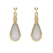 9ct Yellow Gold Opal Bottle Top Pear Drop Earrings E011