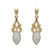 9ct Yellow Gold Opal Marquise Shaped Drop Earrings E075