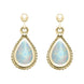 9ct Yellow Gold Opal Pear Shaped Drop Earrings