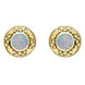 9ct Yellow Gold Opal Round Celtic Stud Earrings E149