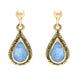 9ct Yellow Gold Opal Small Pear Bead Drop Earrings E142