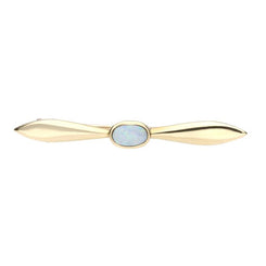 9ct Yellow Gold Opal Tapered Bar Brooch M043